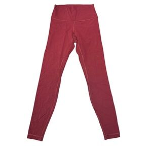 Lululemon High-Rise Align Leggings – Size 6 (Dark Red)